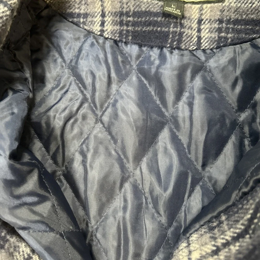 Jachs New York Flannel Shirt Jacket Men's Size Large Heavy Weight Blue